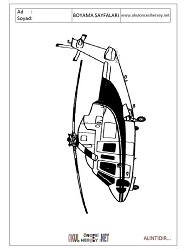 Helikopter boyama sayfaları